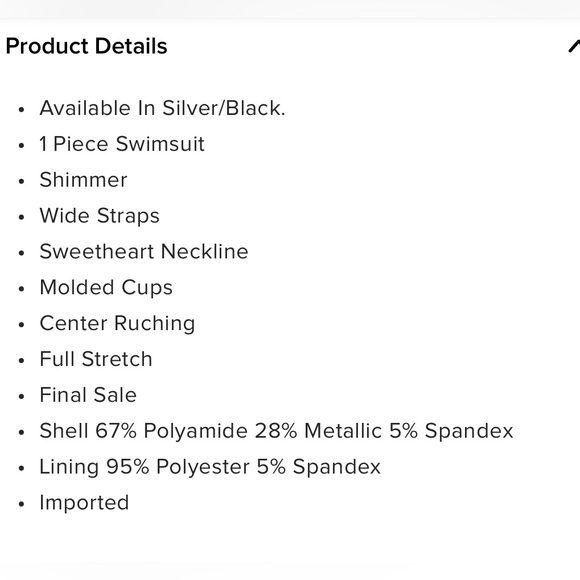 Fashion Nova Silver Shimmer Swimsuit with underwire - Picture 4 of 8